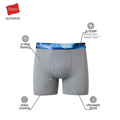 Men's Hanes 4-pack Sport X-Temp Air Mesh Boxer Briefs