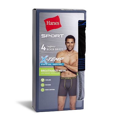 Men's Hanes 4-pack Ultimate X-Temp Breathable Mesh Boxer Briefs