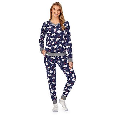 Women s Cuddl Duds Pajama Top Pajama Pants Socks Set
