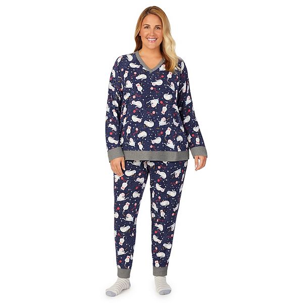 Plus Size Cuddl Duds® Pajama Top, Pajama Pants & Socks Set