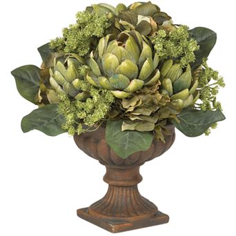 nearly natural Silk Artichoke Centerpiece