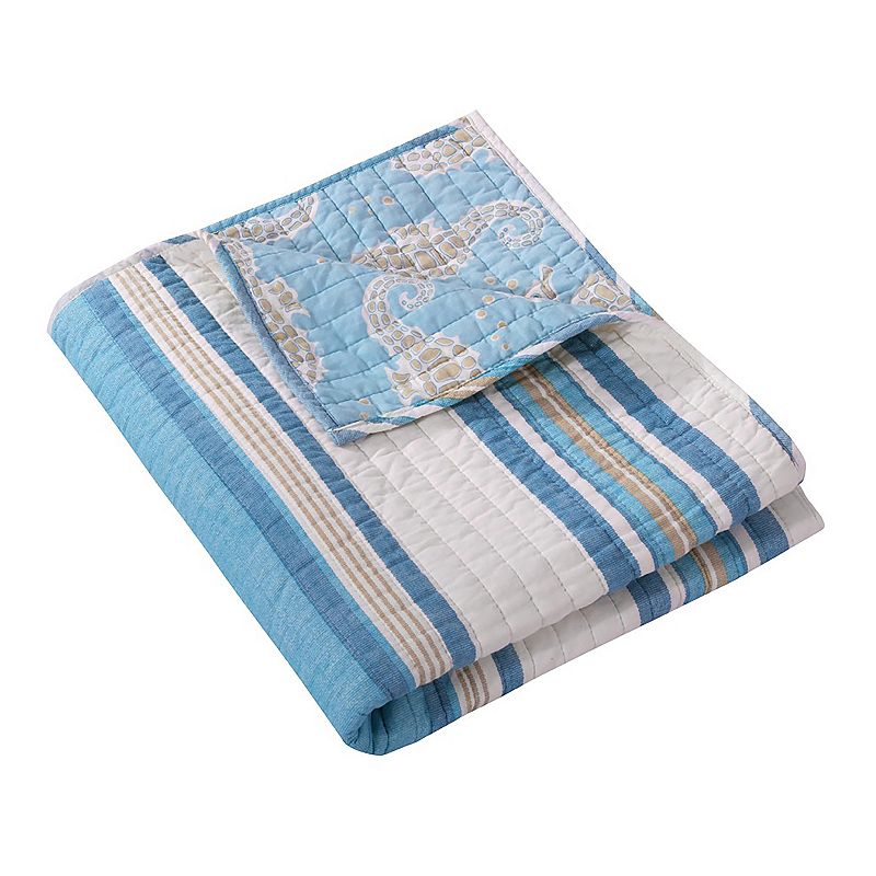 62004003 Levtex Blue Maui Quilted Throw sku 62004003