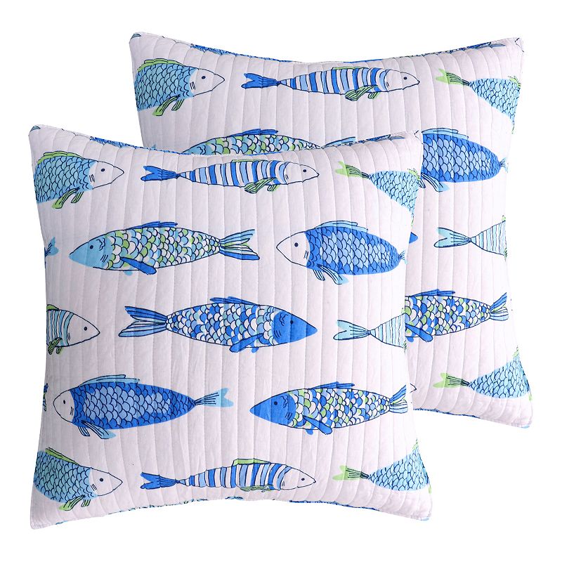 Levtex 2-pack Catalina Fish Euro Sham Set, Blue