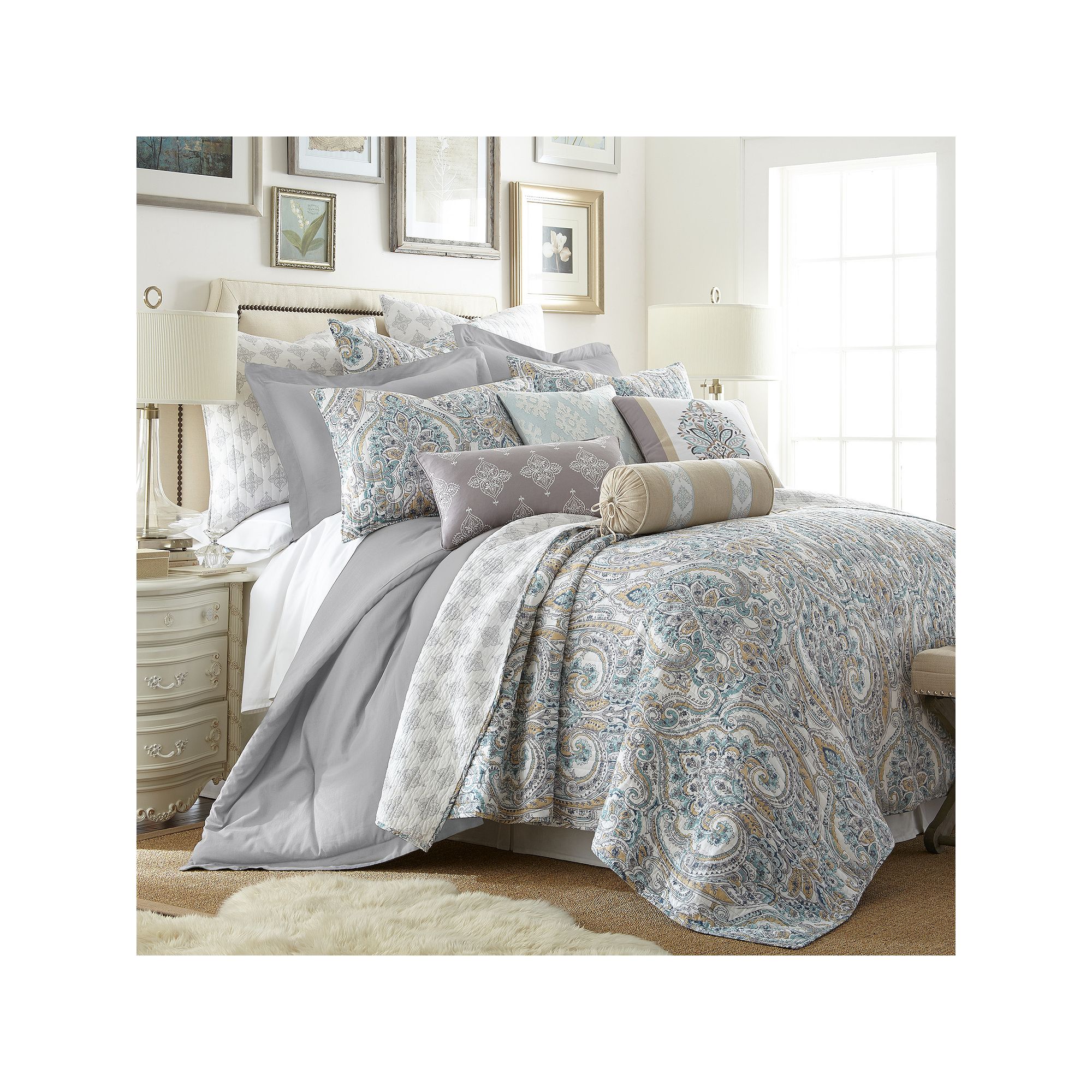 Levtex Home Rome Quilt Set, Gray