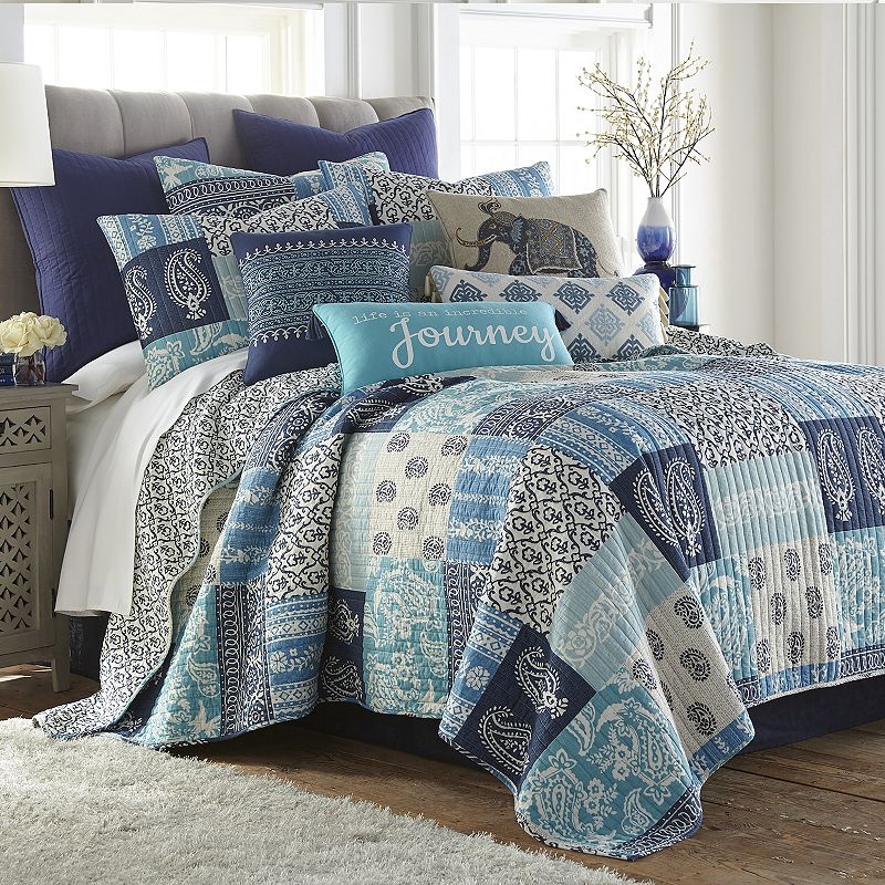 62532080 Levtex Home Chandra Quilt Set, Blue, Full/Queen sku 62532080