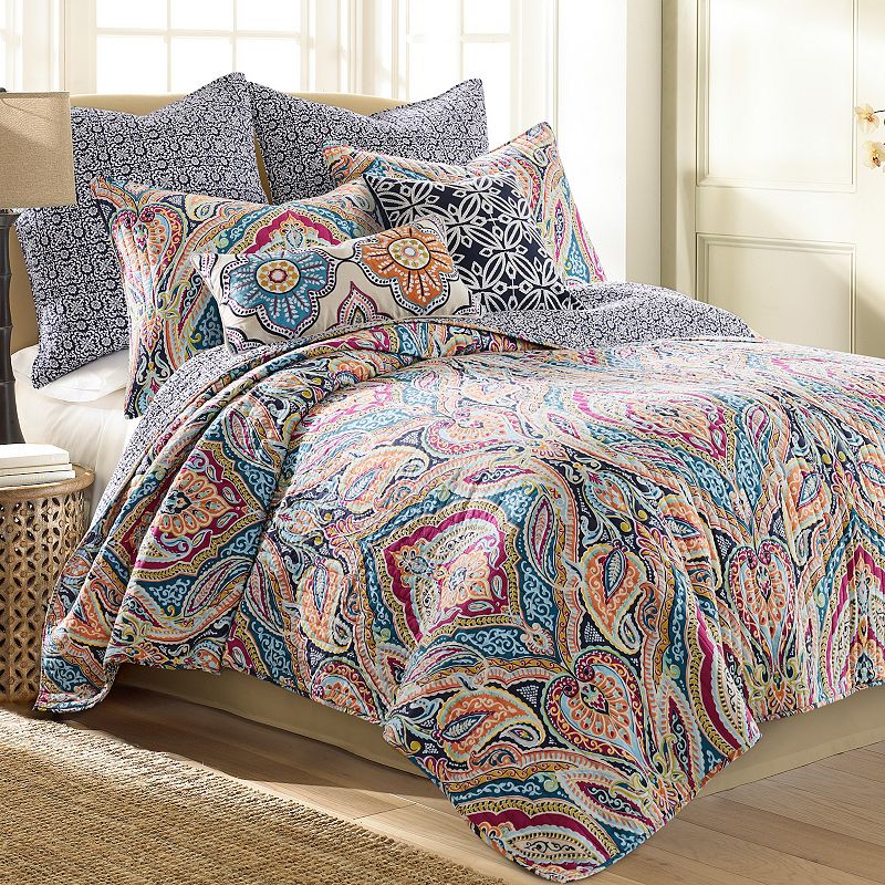 Levtex Home Magnolia Quilt Set, Blue, Twin