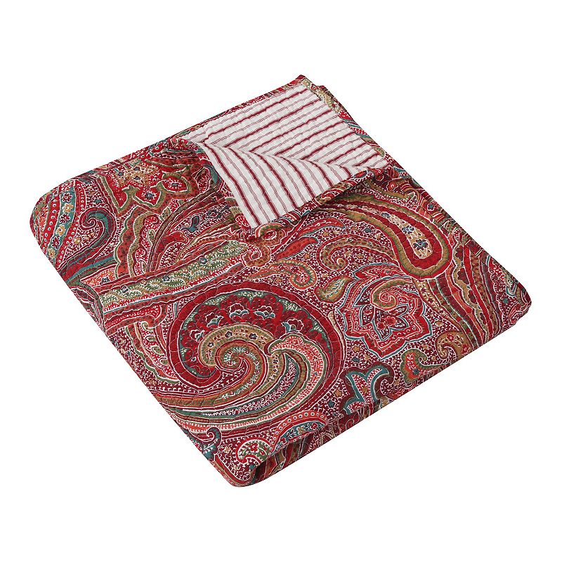 62532073 Levtex Home Spruce Spa Quilted Throw, Red sku 62532073