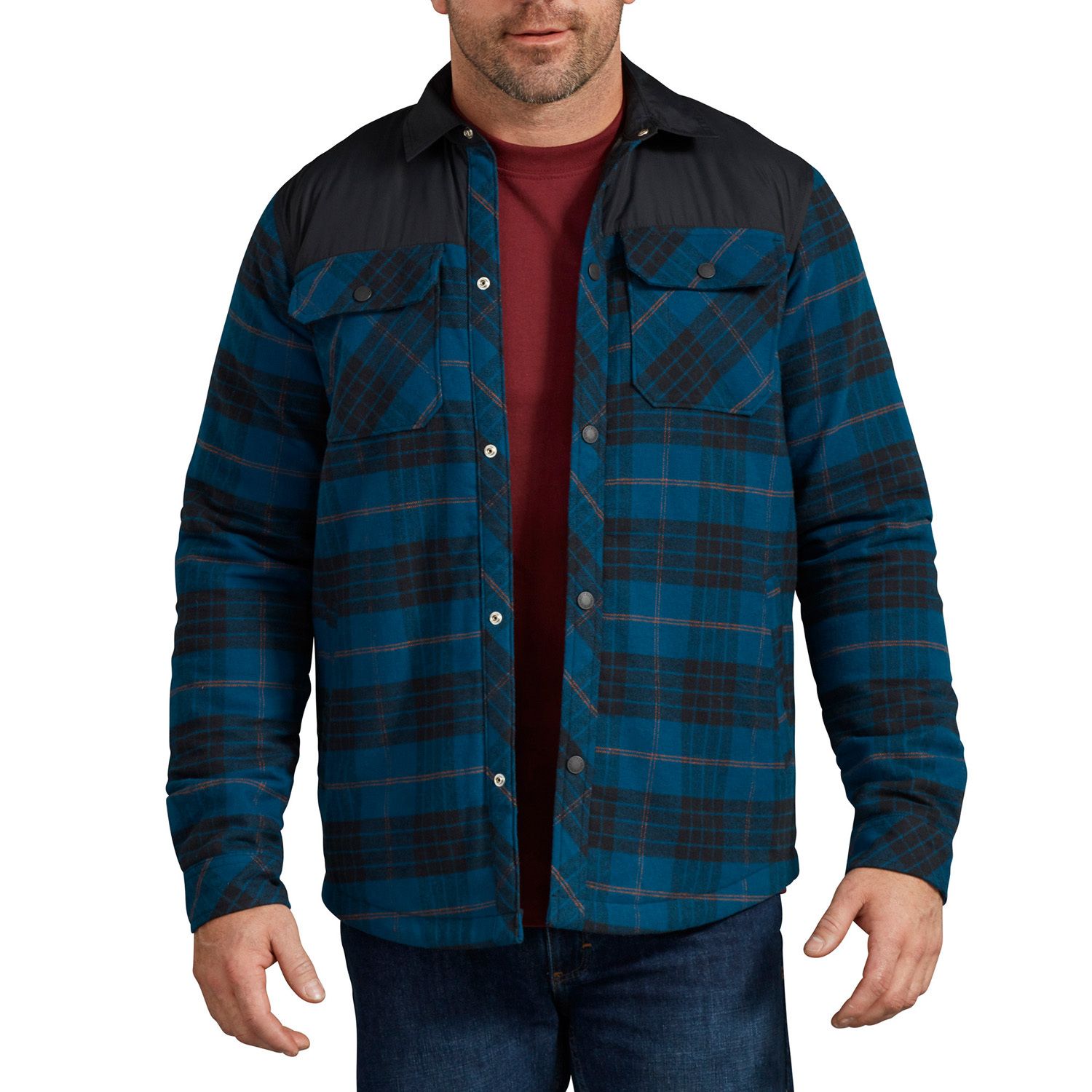 dickies flannel hoodie