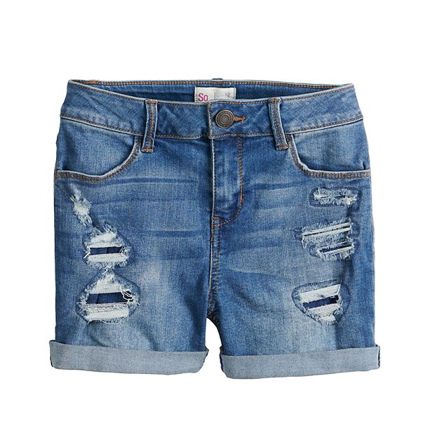 Kohl's denim hot sale shorts