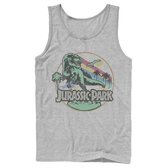 Men's Jurassic Park Retro Circle Tank Top