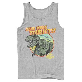 Men's Jurassic Park T-Rex Send More Tourists Tank Top