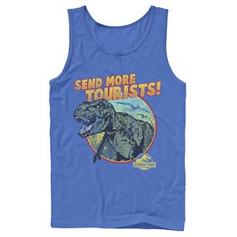 Men's Jurassic Park T-Rex Send More Tourists Tank Top