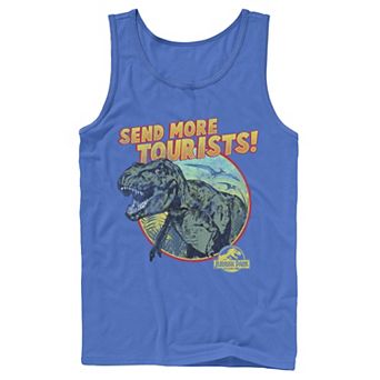 Men's Jurassic Park T-Rex Send More Tourists Tank Top
