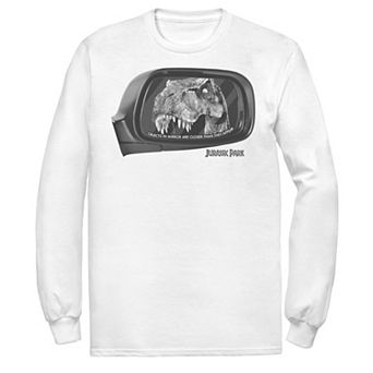 Men's Jurassic Park T-Rex In Car Side Mirror Tee
