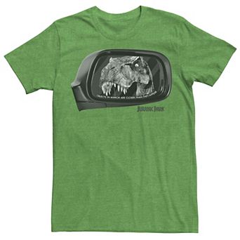 Men's Jurassic Park T-Rex In Car Side Mirror Tee