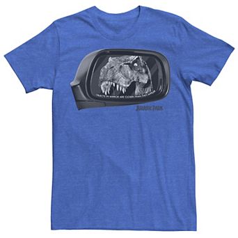 Men's Jurassic Park T-Rex In Car Side Mirror Tee
