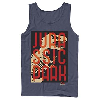 Men's Jurassic Park Split Typography T-Rex Bones Tank Top