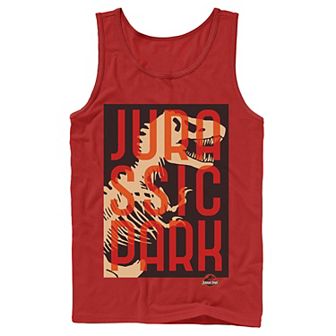 Men's Jurassic Park Split Typography T-Rex Bones Tank Top