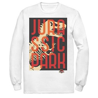 Men's Jurassic Park Split Typography T-Rex Bones Tee