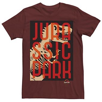 Men's Jurassic Park Split Typography T-Rex Bones Tee
