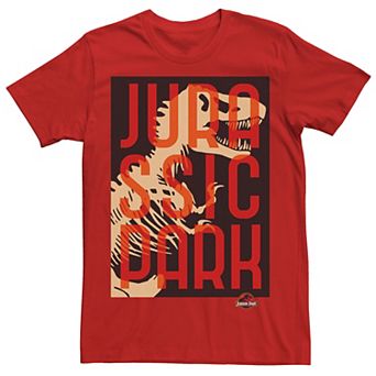 Men's Jurassic Park Split Typography T-Rex Bones Tee