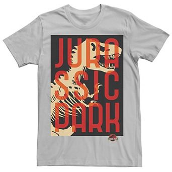 Men's Jurassic Park Split Typography T-Rex Bones Tee