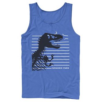 Men's Jurassic Park T-Rex Skeleton Fence Breakthrough Tank Top