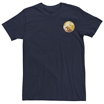 Men's Jurassic Park Split Colors T-Rex Logo Tee