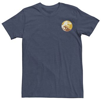 Men's Jurassic Park Split Colors T-Rex Logo Tee