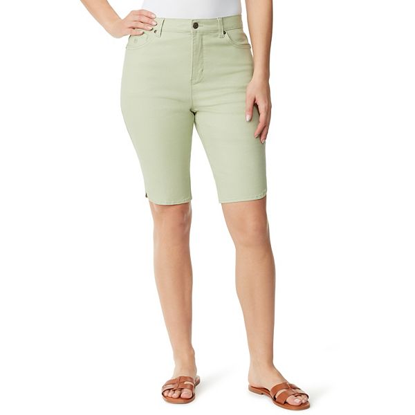 Women's Gloria Vanderbilt Amanda Bermuda Jean Shorts - Matcha Latte (8)