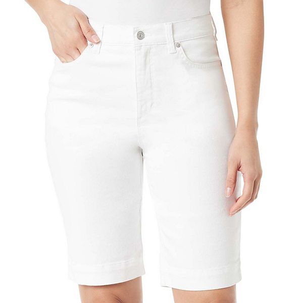 Women's Gloria Vanderbilt Amanda Bermuda Jean Shorts - Vintage White (12)