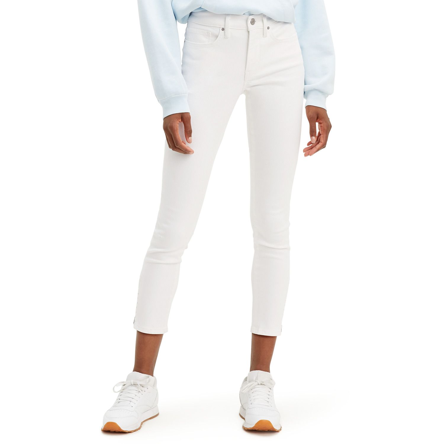 womens white skinny ankle jeans