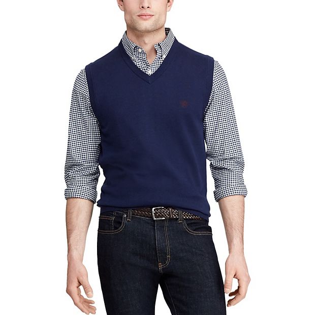 Chaps sweater vest 2025 big and tall