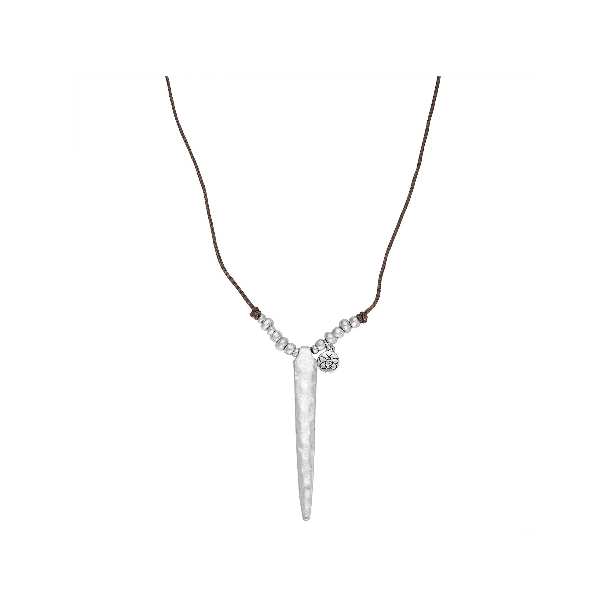Bella Uno Worn Silver Necklace, Womens, Size: 28, Silver Tone