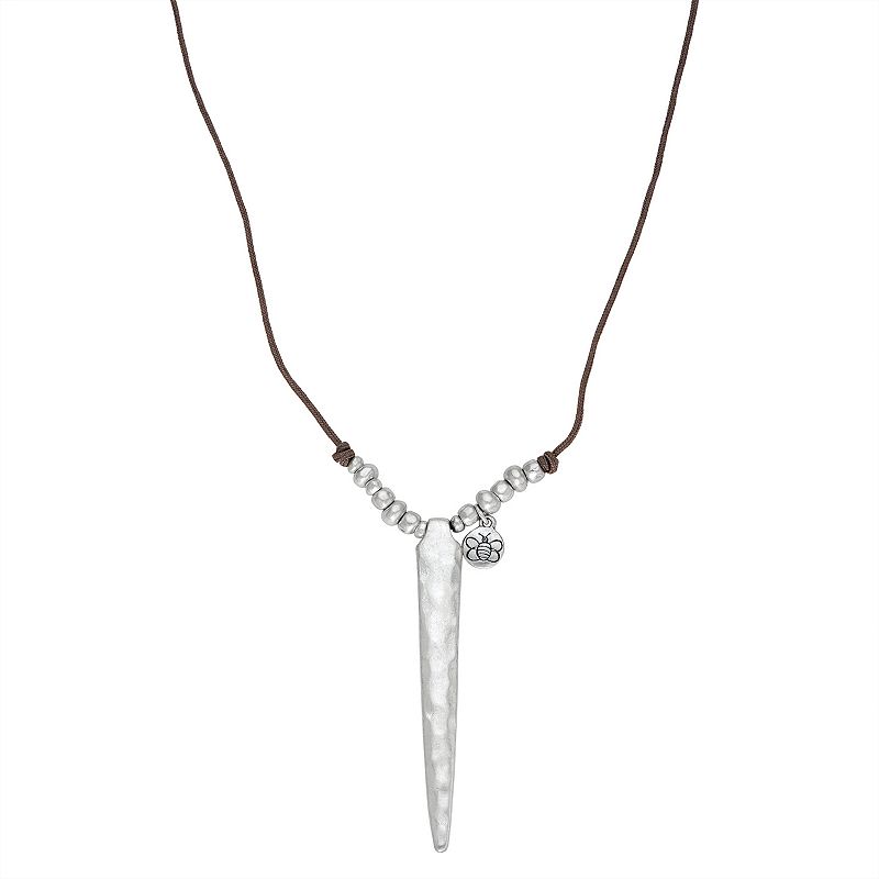 Bella Uno Worn Silver Necklace, Womens, Size: 28, Multicolor