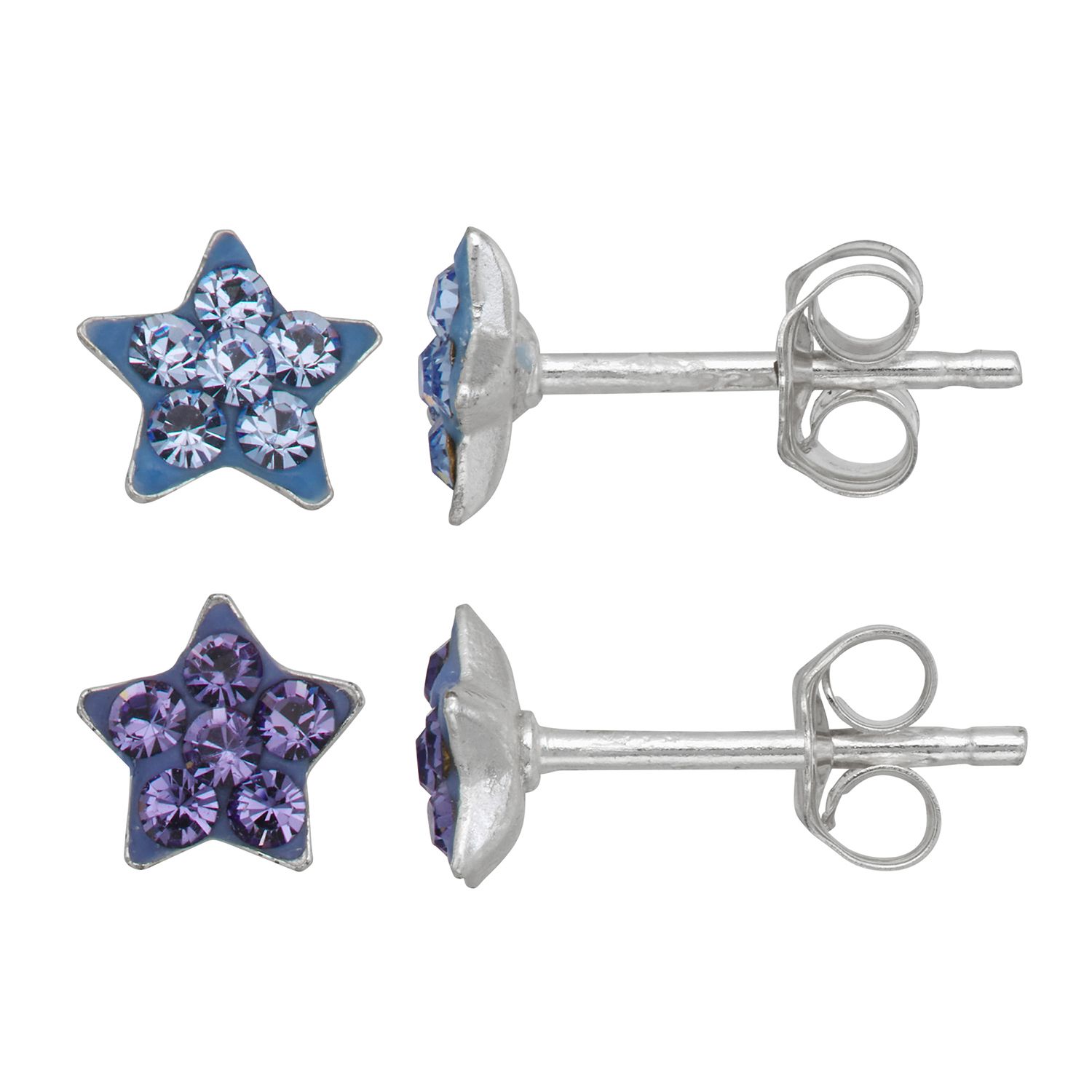 sterling silver stud earrings set