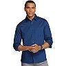 Men's Van Heusen Never Tuck Slim-Fit Solid Twill Chambray Button-Down Shirt