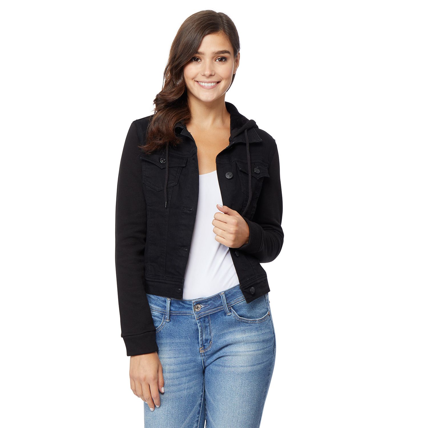 womens black levi jean jacket