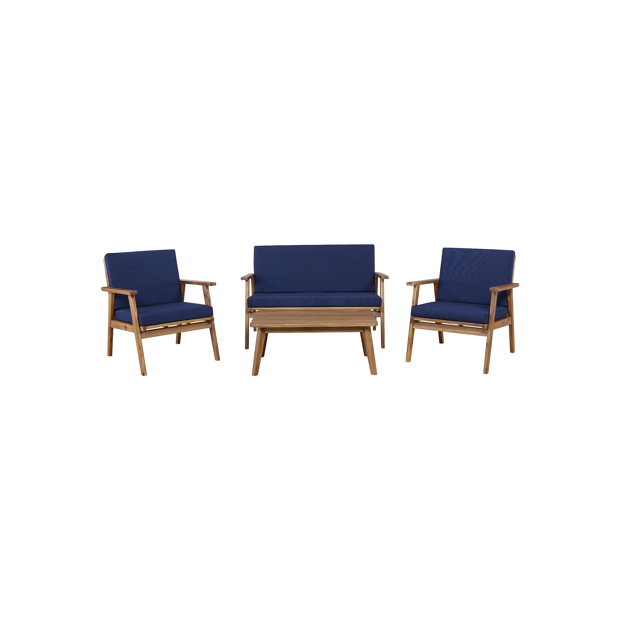 Linon Cole Outdoor Patio Set, Blue
