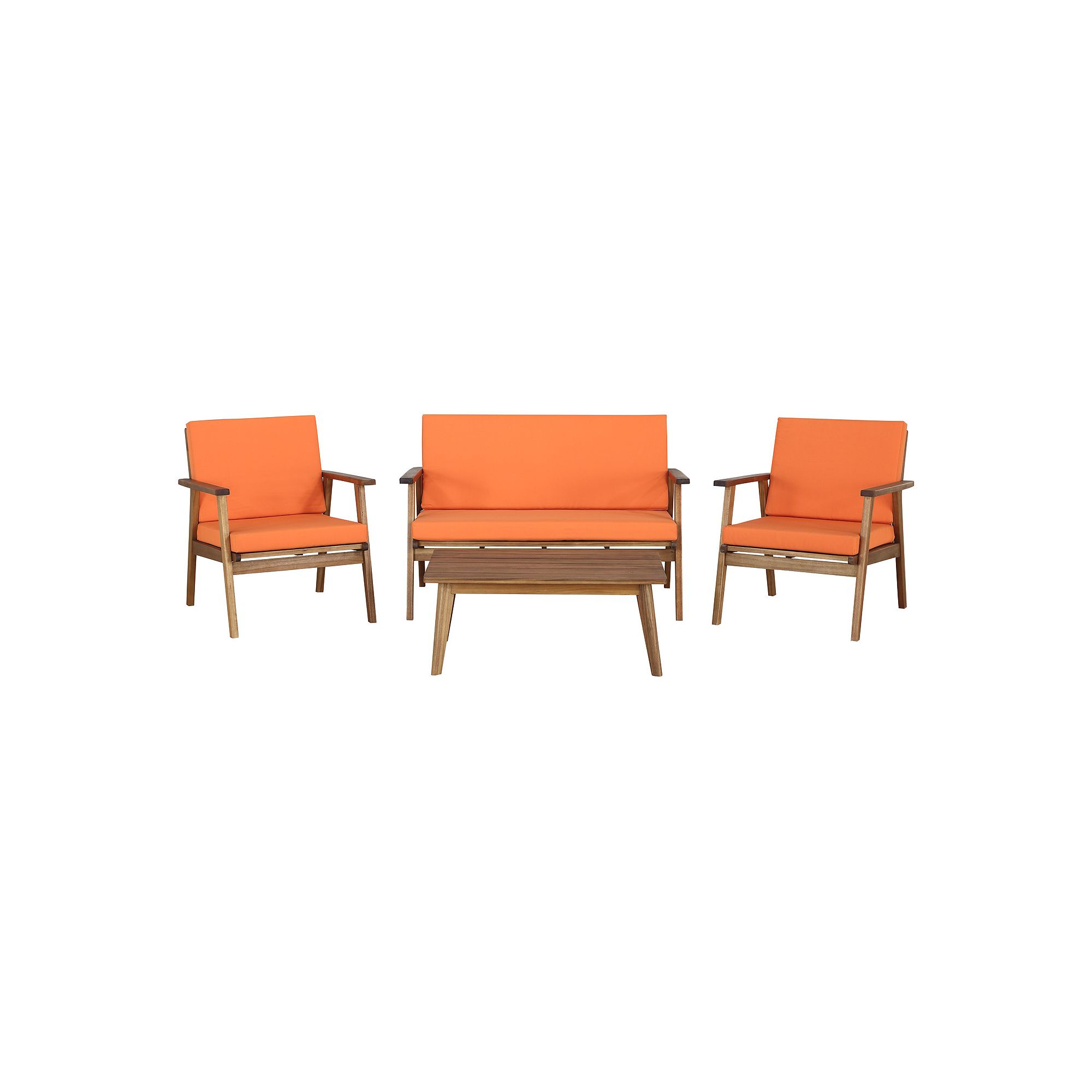 Linon Cole Outdoor Patio Set, Orange