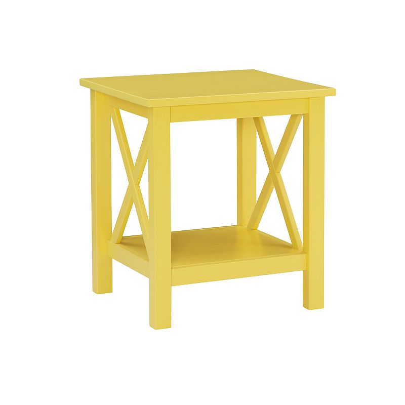 Linon Davis End Table, Yellow