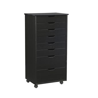 Linon Cary 8-Drawer Rolling Storage Cart