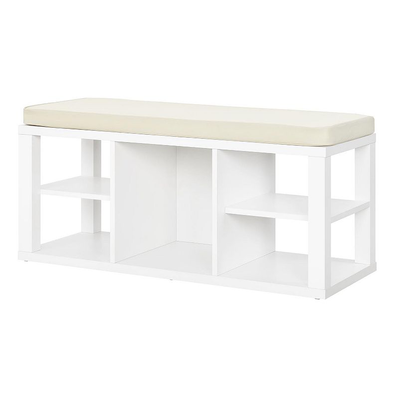 Ameriwood Home Parsons Storage Bench, White