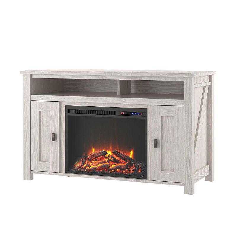 Ameriwood Home Farmington Electric Fireplace TV Stand, White