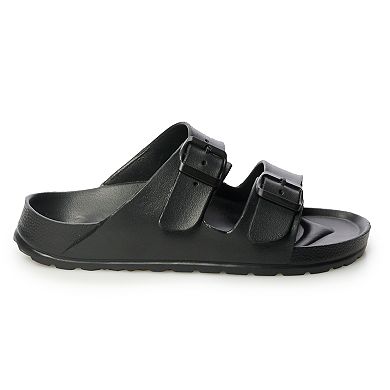 Men's Double Buckle Footbed Sandals