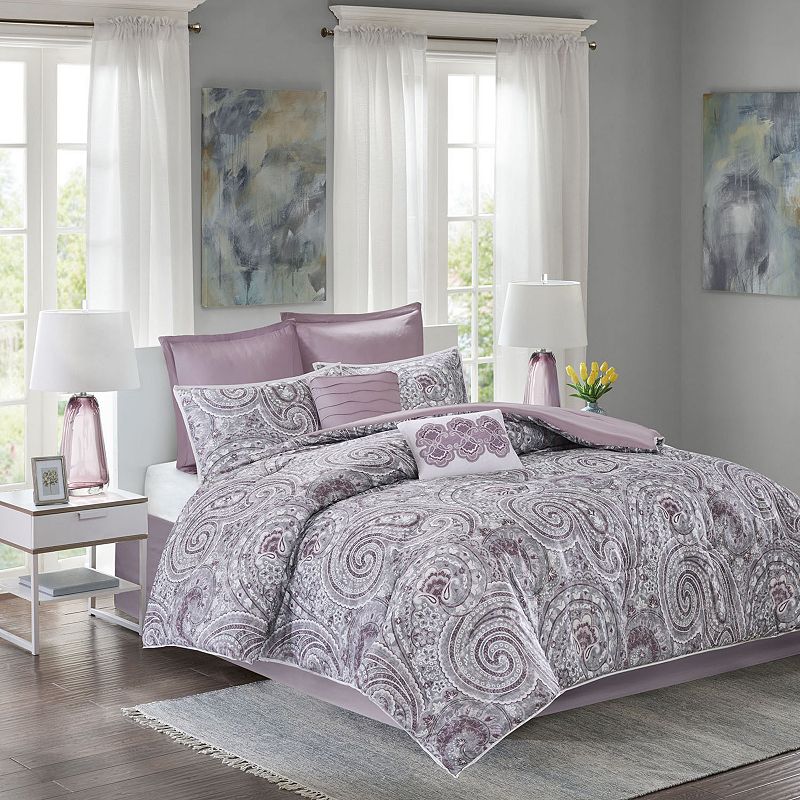 8pc Queen Gale Comforter Set Purple