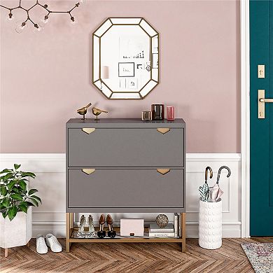 CosmoLiving Brielle Entryway Shoe Storage Cabinet