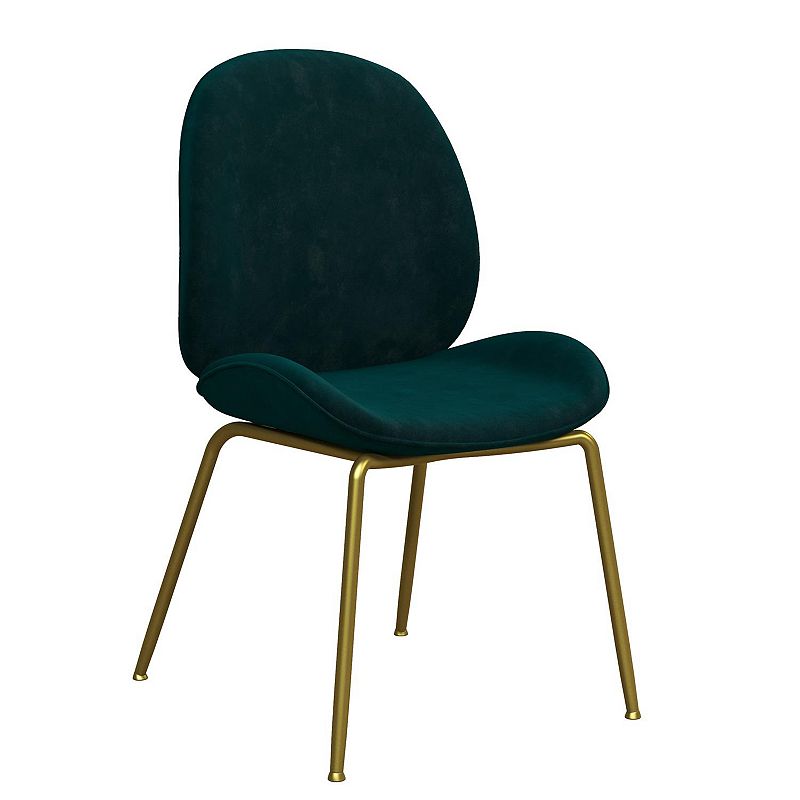 CosmoLiving Astor Upholstered Dining Chair, Green