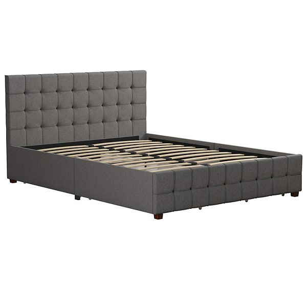 CosmoLiving Elizabeth Tufted 4-Drawer Bed