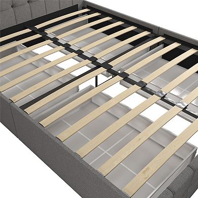 CosmoLiving Elizabeth Tufted 4-Drawer Bed